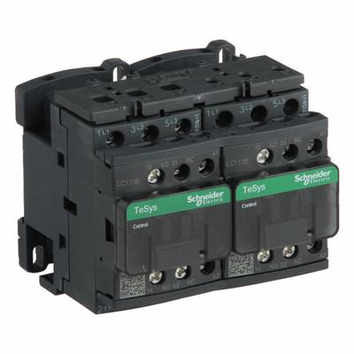 SCHNEIDER Magnetic Contactor: Reversing, 3 Poles, 3NO Contacts, 18 A - Reversing IEC Contactors