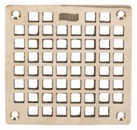JAY R. SMITH MFG. CO Grate: A, Square, 4 5/8 in Overall Wd, 1/8 in Overall Ht, Nickel Bronze, Bronze (MPN B05NBG). Key specifications — Finish: Nickel Bronze; Brand: JAY R. SMITH MFG. CO; Color Family: Bronze.