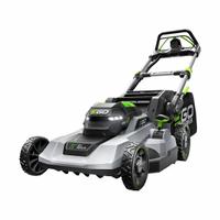 EGO Battery-Powered Lawn Mower: Self-Propelled, 21 in Cutting Wd, Bag/Mulch/Side Discharge Location (MPN LM2114SP). Key specifications — Run Time: 50 min; Cutting Height Adjustment: Single-Point; Battery Platform: POWER+; Deck Material: Plastic; Brand: EGO; Speed Settings: Variable; Filter - Kit Contents: Battery Included; Power Source: Battery-Powered.