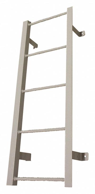 COTTERMAN Fixed Ladder: 4 ft Overall Ht, 21 in Overall Wd, Steel, 300 lb Load Capacity - Fixed Ladders