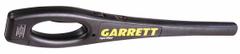 GARRETT METAL DETECTORS Hand-Held Metal Detector: 19 in L x 3 1/4 in W x 1 1/4 in H (MPN 1165800). Key specifications — Alert Type: Vibration; Batteries Included: Batteries Included; Battery Size: 9V; Brand: GARRETT METAL DETECTORS.