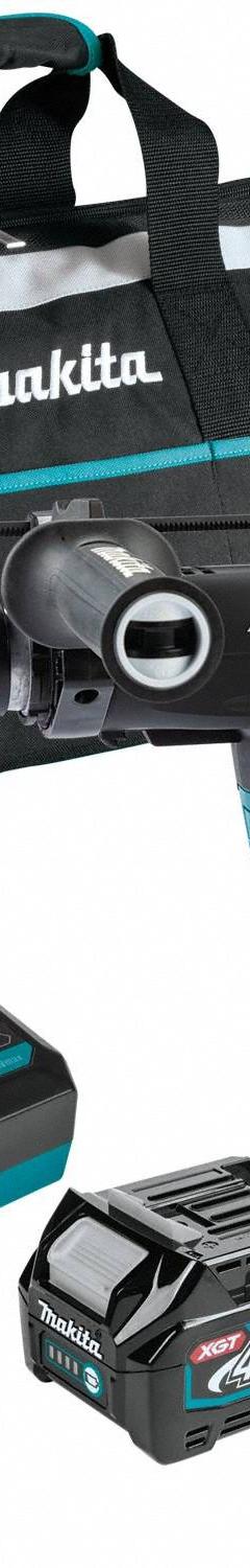 MAKITA Cordless Rotary Hammer Kit: SDS-Plus, 3 1/8 in max, Battery/Rapid Optimum Charger, 4.0 Ah (MPN GRH08M1). Key specifications — attr113796: MAKITA; attr113808: 0 bpm to 4,500 bpm; attr113803: Yes; attr113838: Hammer and Rotate; attr113809: Yes; attr113815: Rapid Optimum Charger.