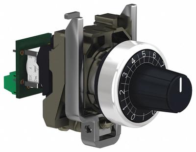 SCHNEIDER Potentiometer: 22 mm Panel Mounting Size, 4,700 ohm Max Resist Rating - Potentiometers with Dial Plates & Operators