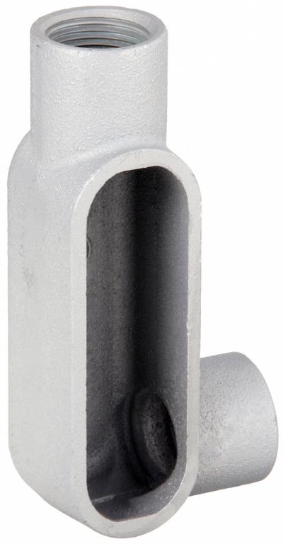 HUBBELL KILLARK Conduit Outlet Body: Iron, 1 in Trade Size, LR Body, 11 cu in Body Capacity - LR - 90° Elbow Type