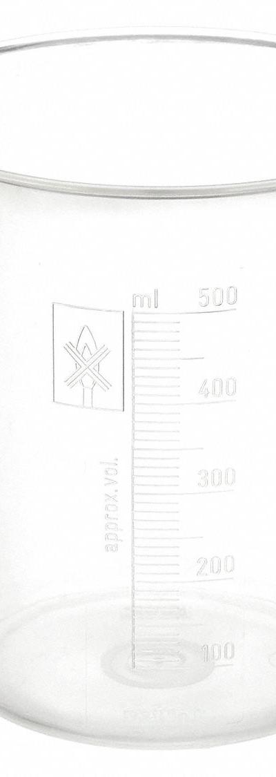 APPROVED VENDOR Beaker: Low Form - Low Form Plastic Beakers Without Handles