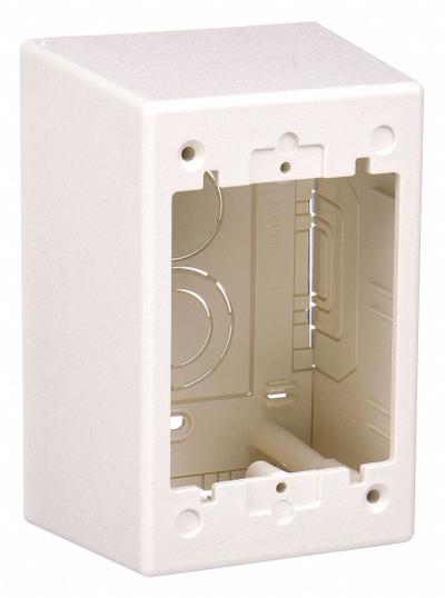 PANDUIT Deep Junction Box: T-45, Plastic, Off White - Outlet Boxes for Nonmetallic Single-Channel Raceways