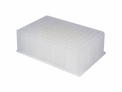CAPLUGS 96-Deep Well Plates: Non-Sterile, 96 Wells, 2 mL, 86 mm Dia, C-Shaped