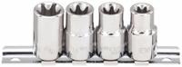 WESTWARD Socket Bit Set: 1 - 25 Pieces, 3/8 in Drive Size, 9 Pieces, E-10 to E-16 Tip Size Range (MPN 54TN42). Key specifications — attr1216280: Fixed Insert; attr1216283: WESTWARD; attr1225718: E-10 to E-16; attr1227491: 3/8 in.