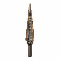 MILWAUKEE Step Drill Bit: 1/8" to 1/2", Cobalt, 3-Flats Shank (MPN 48-89-9281). Key specifications — attr1234936: Not Impact Rated.