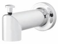 SPEAKMAN Diverter Tub Spout: 1/2 in Connection Size, Slip-Fit Connection, 5 3/4 in Spout Reach (MPN S-1558). Key specifications — Tub Spout Connection Type: Slip-Fit; Trim Finish: Polished Chrome; Tub Spout Material: Metal; Brand: SPEAKMAN.