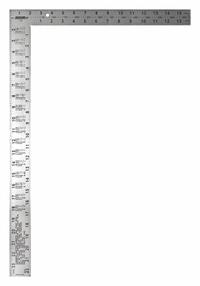 JOHNSON LEVEL Framing Square: 16 in Base Lg, 16 in x 1 1/2 in, 24 in x 2 in, Anti-Rust, Powder, SAE (MPN CS9). Key specifications — attr936133: Printed; attr936134: 1/16 in; attr936137: Octagon; attr934763: JOHNSON LEVEL; attr984589: Inch; attr984960: Steel.