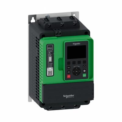 SCHNEIDER Soft Start: 208-690V AC, 17 A Output Current, With Bypass, IP20, 60/50 Hz - Schneider Altistart ATS 490