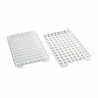 MTC BIO Sealing Mat: Square, 96 Wells, White, - Opening, Silicone, 8.4 mm Well Opening Size (MPN D3320-9S). Key specifications — attr1383125: MTC BIO; attr1383132: Not Pre-Slit; attr1383135: - Opening; attr1383140: Square; attr1383126: White; attr1383129: Sterile.