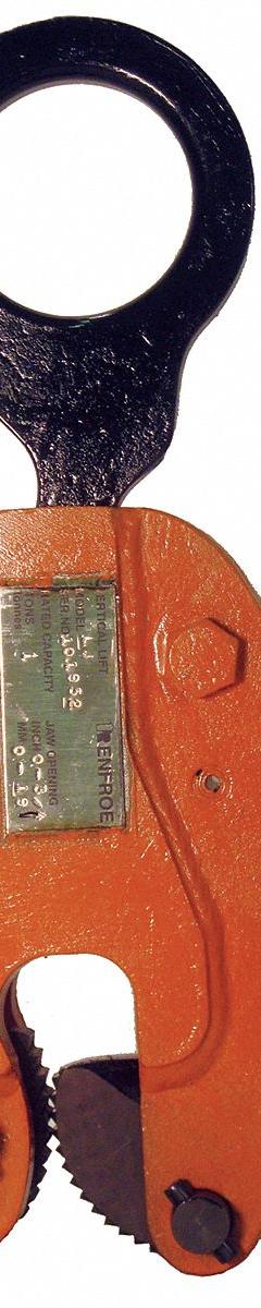 RENFROE Plate Clamp: Plate Clamp, 4,000 lb Working Load Limit, Vertical & Horizontal, Load Ring (MPN LJ-02.00-A). Key specifications — Attachment Type: Load Ring; Brand: RENFROE; Material: Steel.