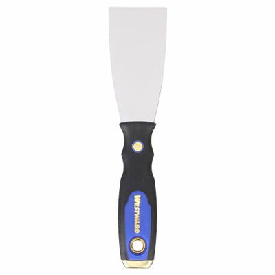 WESTWARD Putty Knife: Bld. Mat. Carbon Steel, Hdl. Mat. Plastic/Rubber/Steel, Stiff - Standard Scrapers