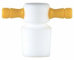 Stopper: PTFE, 19 Stopper Size, 2 in Overall Ht, Green, 0 Holes, 1 Stoppers Included (MPN CG-3020-A-04). Key specifications — Brand: CHEMGLASS; Color: Green; Stopper Size: 19; Material: PTFE.