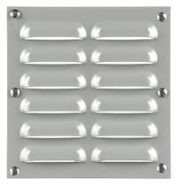 WIEGMANN Louvered Vent Kit: Louver Plate Kit, Carbon Steel, 4.75 in Overall Ht, 4.5 in Overall Wd (MPN WAVK0304). Key specifications — Brand: WIEGMANN; Manufacturer Part Number: WAVK0304.