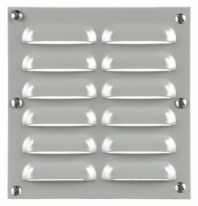WIEGMANN Louvered Vent Kit: Louver Plate Kit, Carbon Steel, 4.75 in Overall Ht - Louver Plate Kits