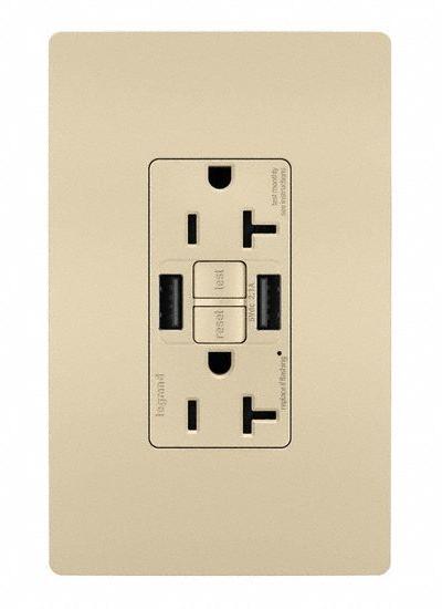 LEGRAND USB Receptacle: Duplex - Weather-Resistant Receptacles with USB Chargers
