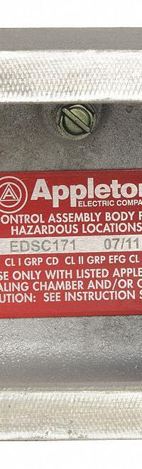 APPLETON ELECTRIC Mounting Body: 1 Gangs, Iron, 1 in Hub Size, Feed Through, 7 in Overall Ht (MPN EDSC371). Key specifications — Brand: APPLETON ELECTRIC; Hub Type: Feed Through.