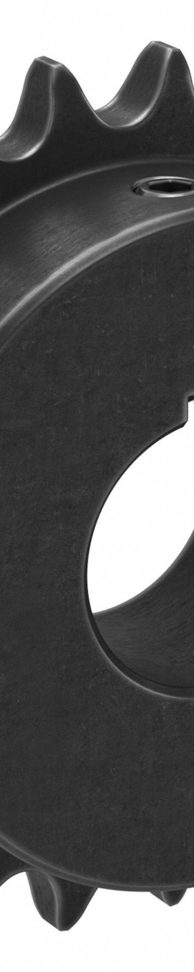 TSUBAKI Single Strand Sprocket: 40, For 1/2 in Chain Pitch, 1 1/8 in Bore Dia, 22 Teeth - Size 40 Fixed-Bore Roller Chain Sprockets
