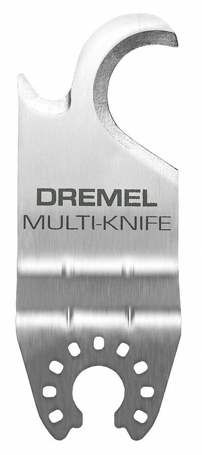 DREMEL Oscillating Tool Blade: 13/16 in Blade Wd, 1 3/16 in Overall Lg, Hooked Cutting - Open-Back Universal OIS Mounted Blades