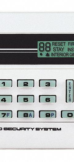 NAPCO Intrusion System Digital Keypads: 4 3/8 in Overall Ht, 1 1/8 in Overall Lg, LED (MPN GEM-K4RF). Key specifications — Brand: NAPCO; Integral Zone Expander: Yes; Keypad Display Type: LED; Product Type: Keypad.