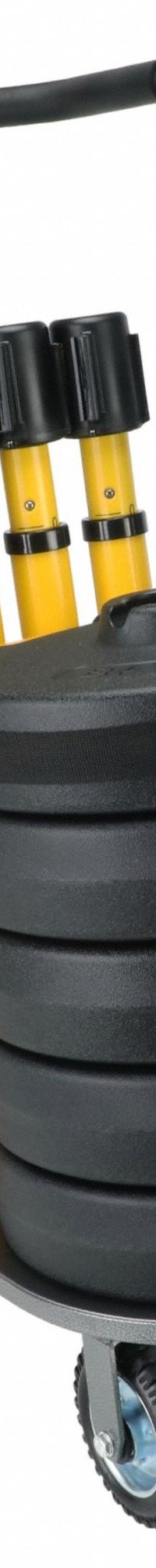 Belt Barrier System: 42 in Post Ht, 15 ft Belt Lg, Yellow, 2 No. of Posts, Message, Fillable Base (MPN PL4007). Key specifications — Brand: BANNER STAKES; Base Shape: Round Flat; Belt Color: Yellow; Message: Closed for Maintenance; Post Color: Yellow; Includes: (5) Bases; Belt Type: Message.