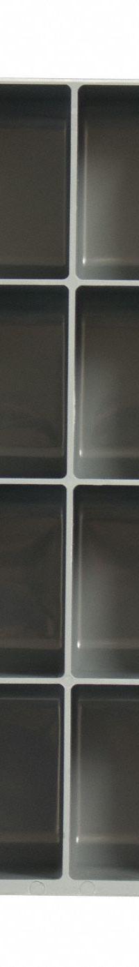 Compartment Drawer Insert: 18 in x 12 in x 3 in, 2 1/8 in x 2 27/32 in, 32 Compartments, 0 Dividers (MPN 124-95-32-IND). Key specifications — Color: Gray; Compartment HxWxD: (32) 2-1/8 x 2-27/32; Removable Dividers: No; Compatible Manufacturer Model Number: 123-95; Brand: DURHAM MFG.