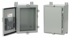 HOFFMAN Enclosure: Steel, 36 in x 30 in x 12 in, NEMA 12/13/4, Solid Cover, Hinged (MPN A36H30DLP). Key specifications — Closure Method: Clamps; Brand: HOFFMAN; Knockouts: Not Included.