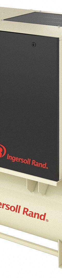INGERSOLL RAND Rotary Screw Air Compressor: Horizontal, 10 hp, 36.1 cfm, 80 gal Tank, 200V AC (MPN UP6-10-125/80-200-3). Key specifications — attr48606: Three; attr48593: 200V AC; attr48578: INGERSOLL RAND; attr110305: Not Included.