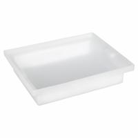 APPROVED VENDOR Lab Tray: Rectangular, HDPE, 9.42 L, 16 in Overall Lg, 12 in Overall Wd, Non-Sterile (MPN F16270-0000). Key specifications — Brand: APPROVED VENDOR; For Use With: All trays have heavy walls and wide, top flanges.