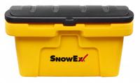 SNOWEX Lid Container: 3 cu ft, 33 in x 22 3/4 in x 17 3/8 in, Lid Included, Stacking Capable, Yellow (MPN 74045). Key specifications — Brand: SNOWEX; Stackable: Stacking Capable; Shape: Rectangular; Runner Location: None; Container Wall Type: Solid; Mobility: Stationary; Collapsible: Rigid; Fork Pockets: Fork Pockets Not Included.