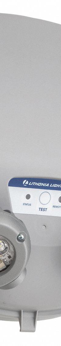 Emergency Light: 6.6 W Lamp Watt, 32 W Emergency Watt, 120 to 347V AC, 2 Lamp Heads, Plastic, Gray (MPN INDL SP640L UVOLT LTP EHO SDRT). Key specifications — Input Voltage: 120 to 347V AC; Housing Material: Plastic; Mounting Type: Surface; Housing Color: Gray; Lighting Technology: LED; CA Title 20 Compliant: Yes; Environmental Rating: Wet Location Rated; IP Rating: Not Rated.