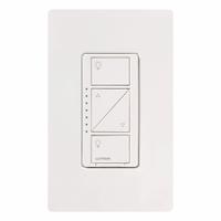 LUTRON Lighting Dimmer: 3 Buttons, Caseta, 120V AC, Wireless, Neutral Required, White (MPN PD-10NXD-WH). Key specifications — Communication Method: Wireless; Compatible with Series: Caseta; Neutral Required: Yes; Operating Voltage: 120V AC; Brand: LUTRON.