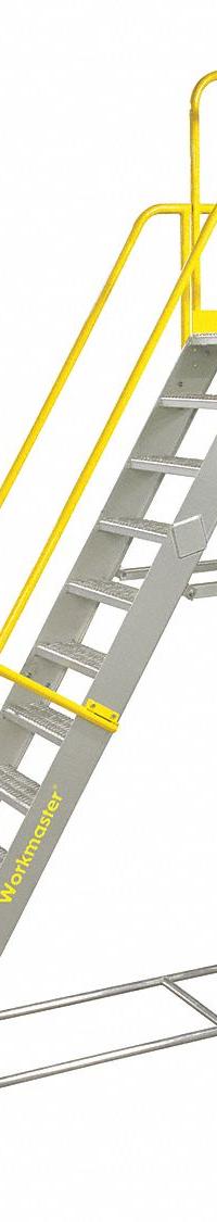 COTTERMAN Rolling Ladder: 8.3 ft Platform Ht, Partially Assembled, Aluminum, Manual Lock, Serrated (MPN WMXA10R37A3P3). Key specifications — Includes Handrails: Handrails Included; Material: Aluminum; Brand: COTTERMAN; Color: Gray.