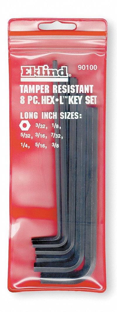 EKLIND Hex Key Set: 6 - Security Hex Key Sets