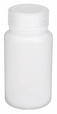 APPROVED VENDOR Laboratory Bottle: HDPE, 250 mL, 8 fl oz, Closure Included, Colorless, Polypropylene (MPN 9F493). Key specifications — Brand: APPROVED VENDOR; Graduated: No; Body Color: Colorless.