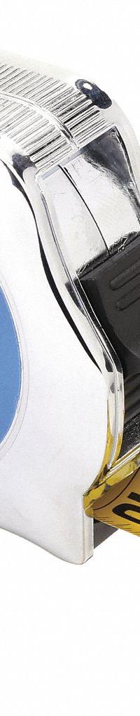 WESTWARD Tape Measure: Nonmagnetic Single Hook Tip, 16 ft, Chromed Plastic, Silver (MPN 1MKR7). Key specifications — attr935324: WESTWARD; attr942259: Silver; attr935328: 1/32 in (1st 12 in); attr935329: Feet; attr935337: SAE; attr936607: Manual Lock; attr972446: Inch; attr979969: Nonmagnetic Single Hook.
