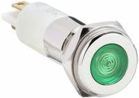 APPROVED VENDOR Flush Panel Light: 10 mm Panel Mounting Hole Dia, LED, Green, Flush Head, H10 (MPN 24M101). Key specifications — Brand: APPROVED VENDOR; Electrical Connection: 0.11 Male Quick Disconnect.