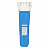3M AQUA-PURE Water Filter Housing: 5 micron, 60 gpm, 1 1/2 in, NPT, 24 1/2 in Overall Ht (MPN CFS22B1.5). Key specifications — Reduces: Sediment; Brand: 3M AQUA-PURE; Color: Blue; Connection Type: NPT; Housing Material: Polypropylene.