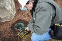 AEMC INSTRUMENTS Earth Ground Resistance Tester: 8 kiloohm to 50 kiloohm, CAT IV 600V, IP65, Digital (MPN 6424 Kit-150 ft). Key specifications — IP Rating: IP65; Test Current: ≤20 mA; Test Voltage: ±10V AC; Brand: AEMC INSTRUMENTS.