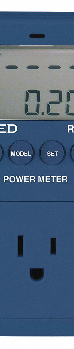 REED INSTRUMENTS Power Meter: 120 V Max AC Volt Measured, For Single Phase, CAT II 150V, Digital (MPN R5090). Key specifications — Brand: REED INSTRUMENTS; CAT Safety Rating: CAT II 150V.