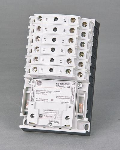 GE Lighting Magnetic Contactor: 12 Poles, 277V AC, 30 A, 2-Wire - Electrically Held Lighting Contactors