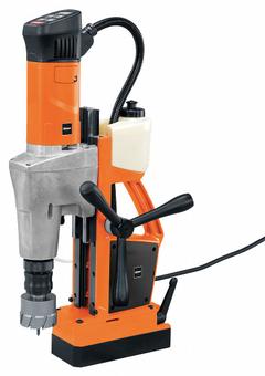 SLUGGER BY FEIN Drill Press: 120 RPM – 520 RPM, Electric Magnet, 12 3/8 in Drill Travel, 120V AC (MPN JCM 256U). Key specifications — attr1253941: Weldon; attr1253957: Electric; attr1253912: SLUGGER BY FEIN.