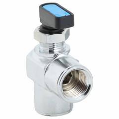 AIGNEP USA Manual Two-Way Ball Valve: 3/8 in, Nickel-Chrome Plated Brass, Angle, FNPT x FNPT, Wedge (MPN 86720-06). Key specifications — Brand: AIGNEP USA; Handle: Wedge.
