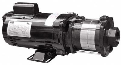 Dayton Booster Pump: 1 hp, Single Phase, 115/230V AC, 32 gpm Best Efficiency Flow - Horizontal Booster Pumps