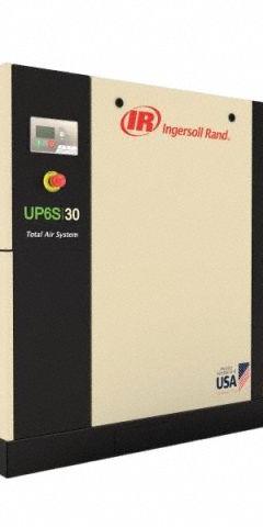 INGERSOLL RAND Rotary Screw Air Compressor: 25 hp, 98 cfm, 575V AC, Three Phase (MPN UP6S-25-125). Key specifications — attr48606: Three; attr48593: 575V AC; attr48578: INGERSOLL RAND; attr110305: Included.