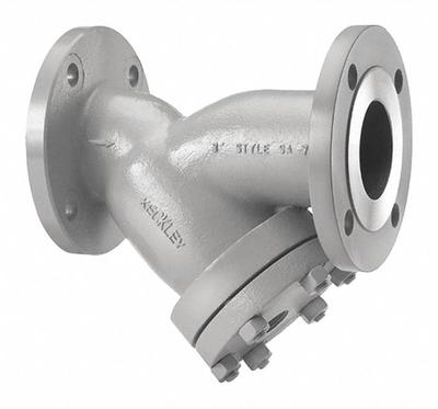 KECKLEY Y Strainer: 1 1/4 in, Flanged, Mesh, 0.0469 in Screen Size, Carbon Steel - Carbon Steel Y Strainers