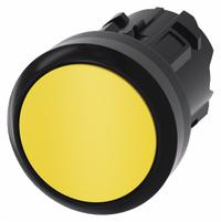 SIEMENS Flush Push Button: 22 mm Mounting Size, Non-Metallic, Momentary (MPN 3SU1000-0AB30-0AA0). Key specifications — Brand: SIEMENS; Action: Momentary; Series: 3SU; Push Button Material Type: Non-Metallic.